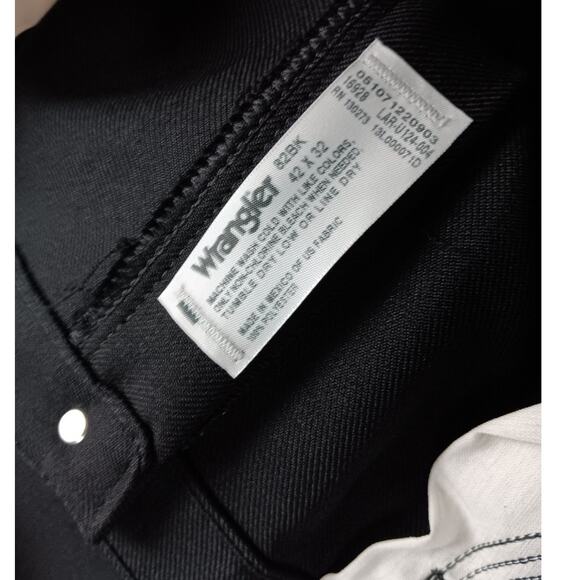 Wrangler Rancher Vintage Dress Boot Jeans Men 42X32 Black Western Cowboy Stretch - Picture 7 of 13